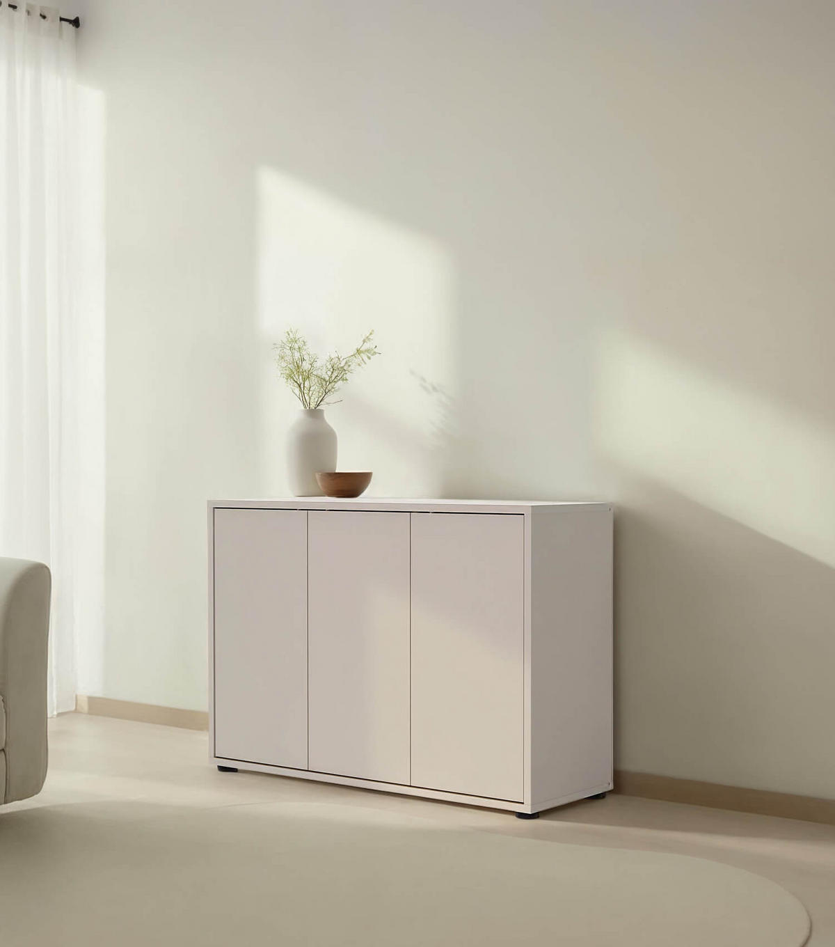 SIDEBOARD Die Horizontale - Beige, Holzwerkstoff (103/73/36cm) - Mokebo