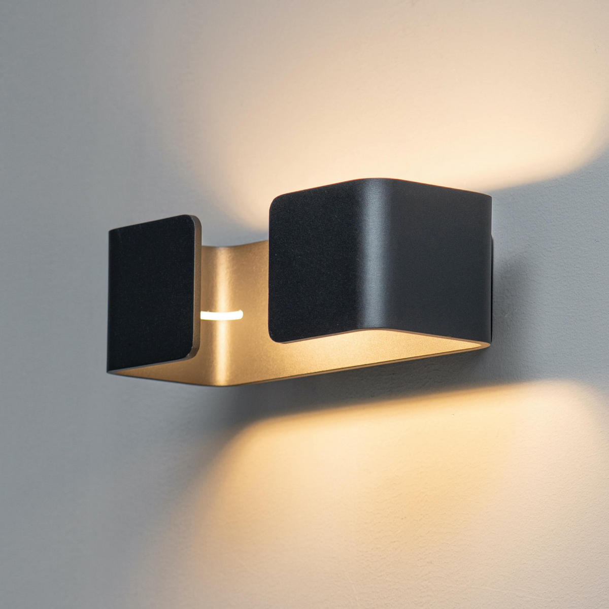 WANDLEUCHTE Foss, Schwarz, 23.5cm - Schwarz, Metall (12/8/23.5cm) - KOSILUM