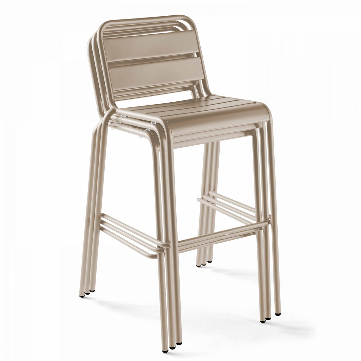 BARHOCKER, Taupe - Taupe, Metall (48/100/49cm) - Oviala