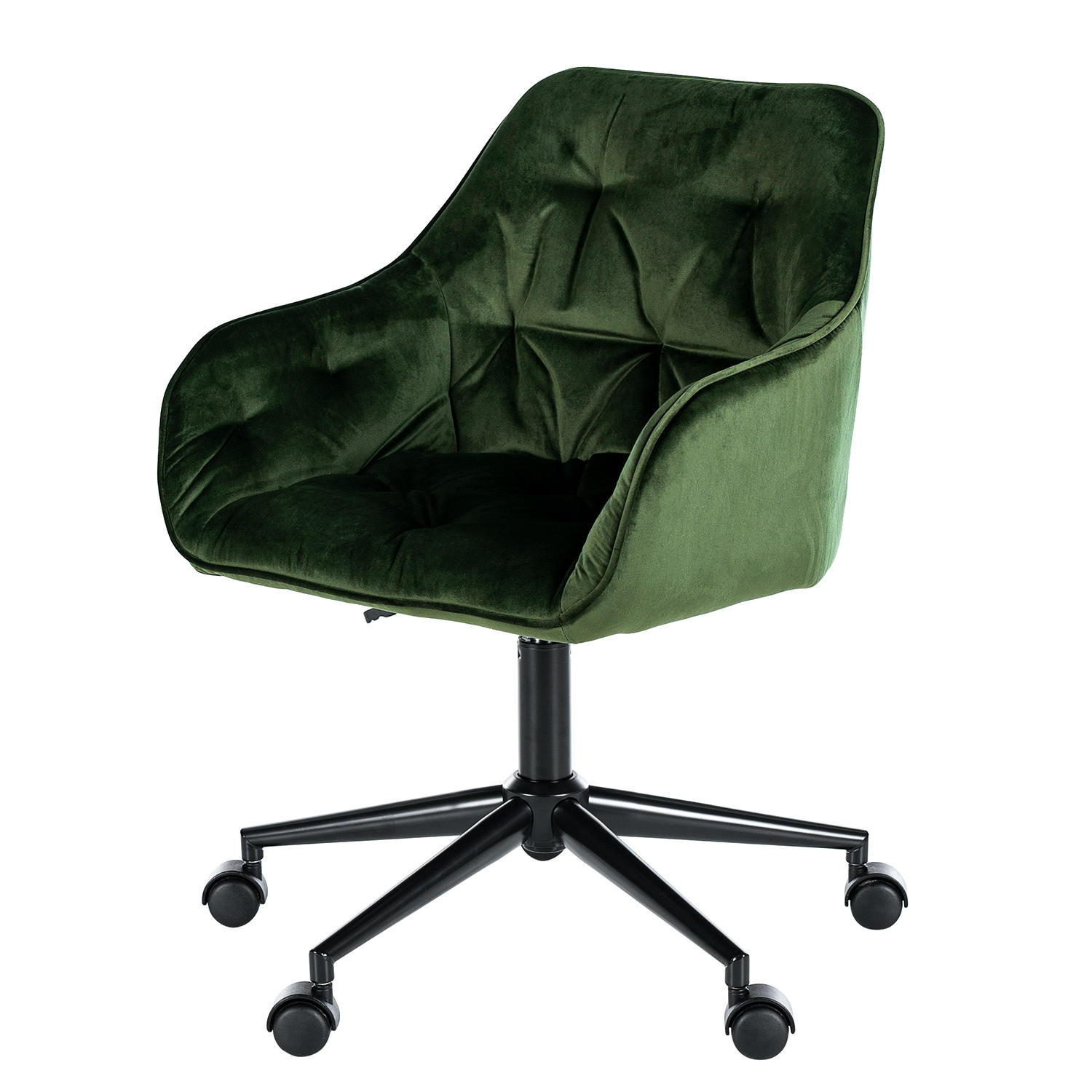 BÜROSTUHL - Dunkelgrün/Schwarz, Kunststoff/Metall (56/80/56cm) - home24