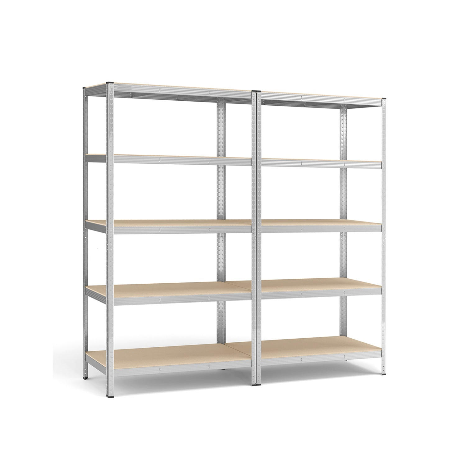 SCHWERLASTREGAL Istanbul 2er-Set - Silberfarben, Holzwerkstoff (120/200/60cm) - Hansiro