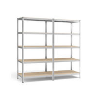 SCHWERLASTREGAL Istanbul 2er-Set - Silberfarben, Holzwerkstoff (120/200/60cm) - Hansiro