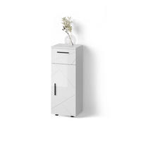 MIDISCHRANK Ronco Weiß Hochglanz 30 x 81 cm - Weiß Hochglanz/Weiß, Holzwerkstoff (30/81/30cm) - Livinity®