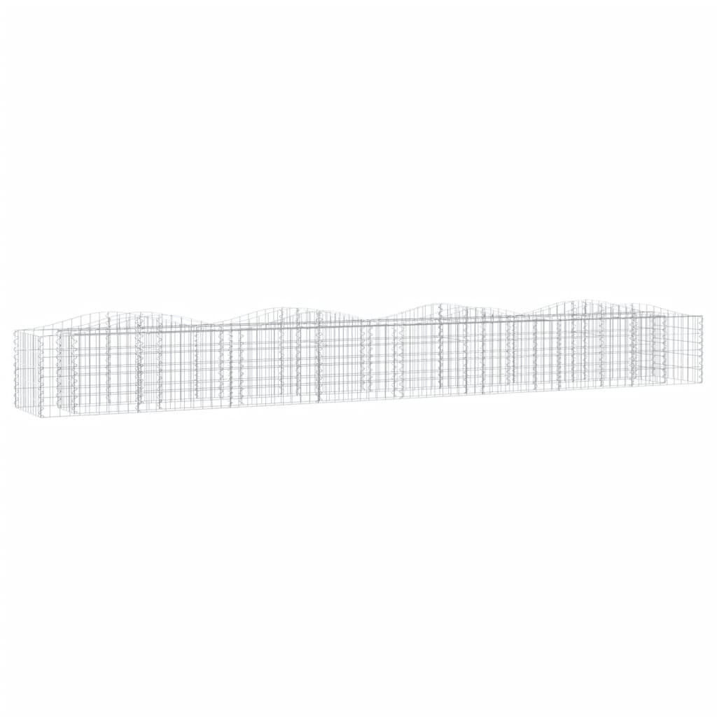 furnicato Gabionen-Hochbeet Silber 50x50x400 cm