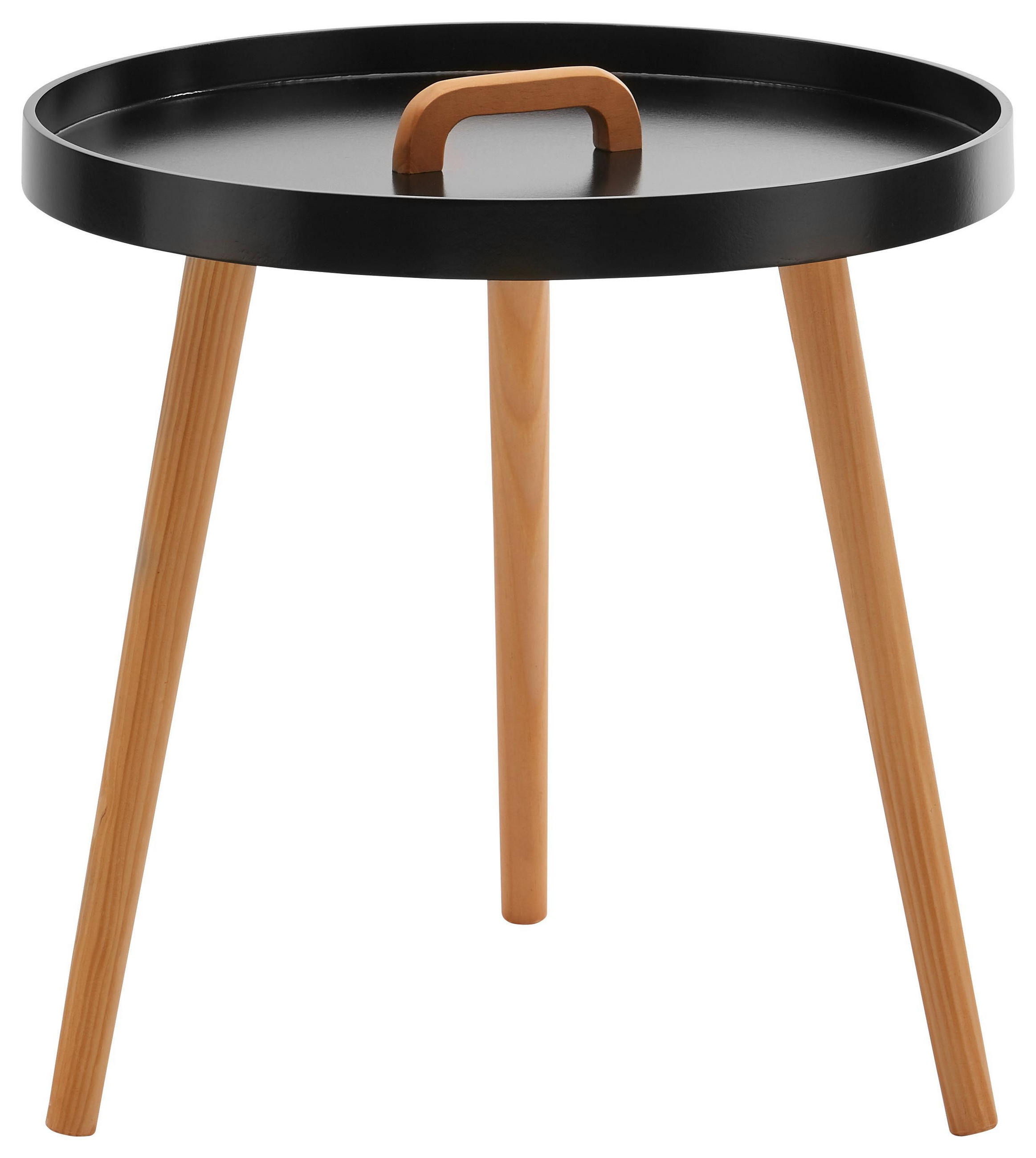 BEISTELLTISCH Lia Schwarz Pinie MDF - Schwarz, Holz (49.5/49.5/49.5cm)