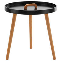 BEISTELLTISCH Lia Schwarz Pinie MDF - Schwarz, Holz (49.5/49.5/49.5cm)