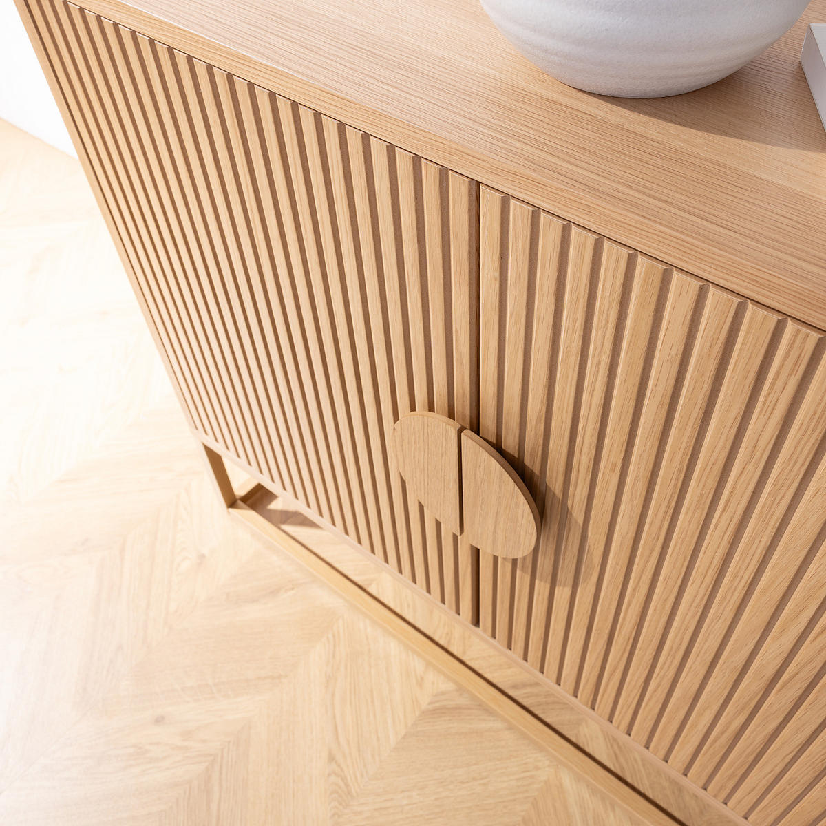 SIDEBOARD - Echtholzfurnier - Eichefarben, Holzwerkstoff (180/75/40cm) - home24