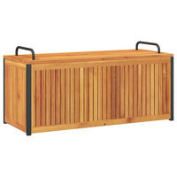 GARTENBOX mit Praktischer Griff, 110/45/42/53 cm, aus Massivholz Akazie und Stahl - Braun, Holz (45/53/110cm) - vidaXL