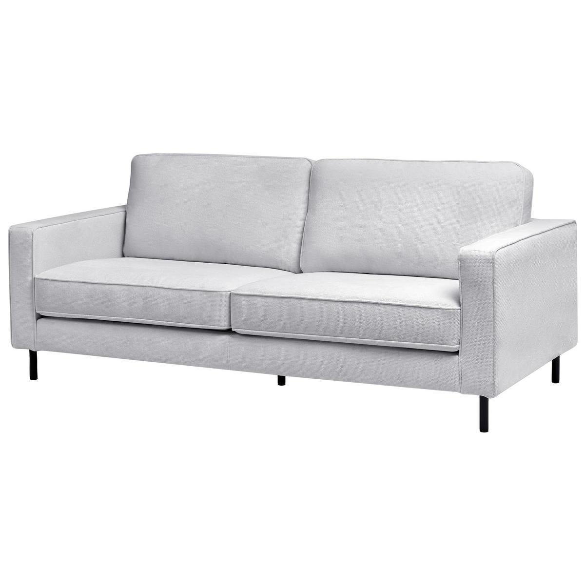 SADA POHOVEK 4-místná Látka Světle šedá Savalen - šedá/černá, textil (204/87/91cm) - Beliani
