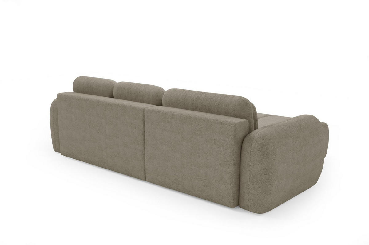 ECKSOFA Caria Mit Schlaffunktion - Beige, Holzwerkstoff/Textil (304/190cm) - Fun Möbel