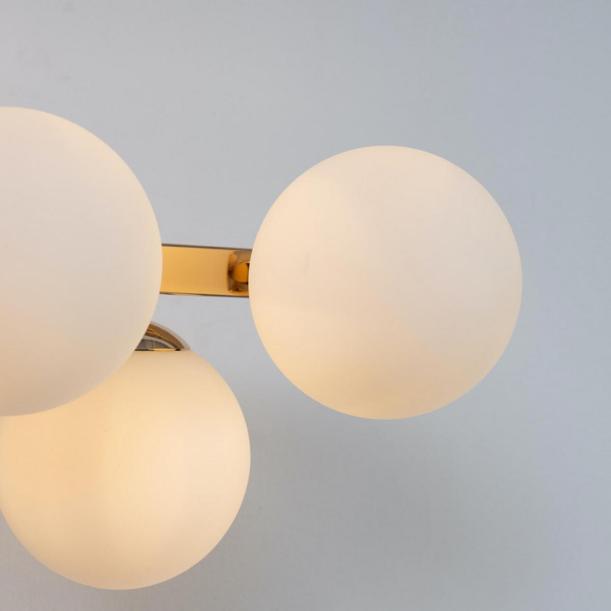 WANDLEUCHTE Ambrosia, Roségold und Weiß, 53cm - Roségold, Glas (22/22/53cm) - KOSILUM