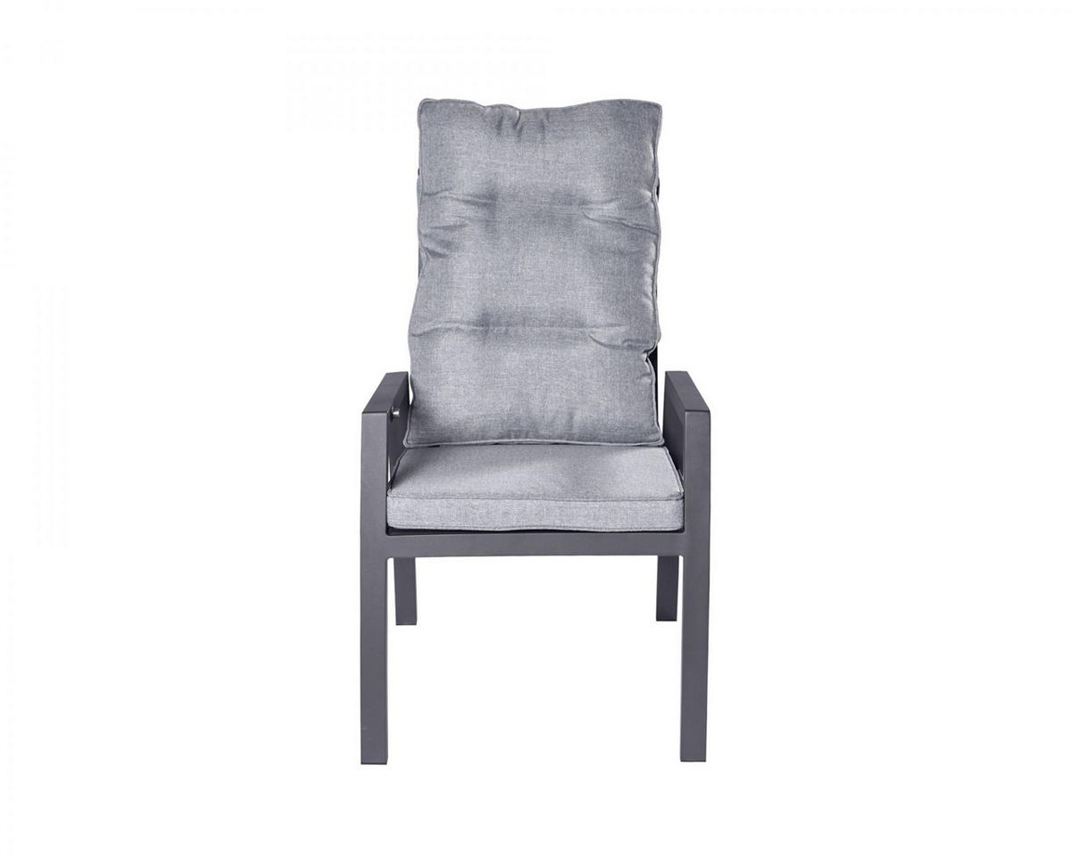 GARTENSTUHL Burundi 67x60x109 cm, Metall, Anthrazit - Anthrazit, Metall (67/109/60cm) - dasmöbelwerk