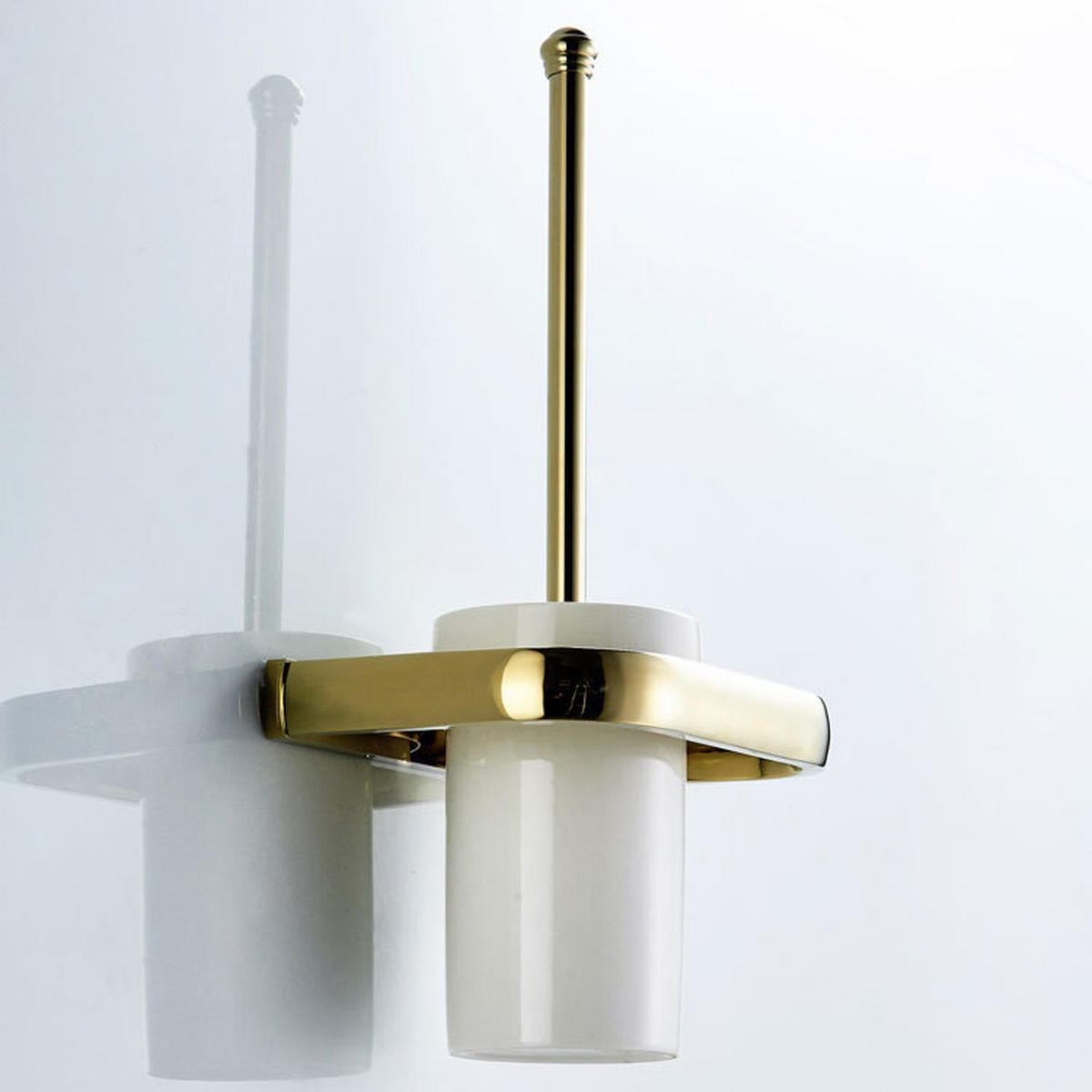 TOILETTENBÜRSTENHALTER – Gold (17 x 10,5 x 36,5 cm) - Goldfarben, Metall (19.5/36/13cm)