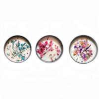 DUFTKERZEN Set 3-teilig mit Blüten und Aromen - Multicolor, Paraffin (4cm)