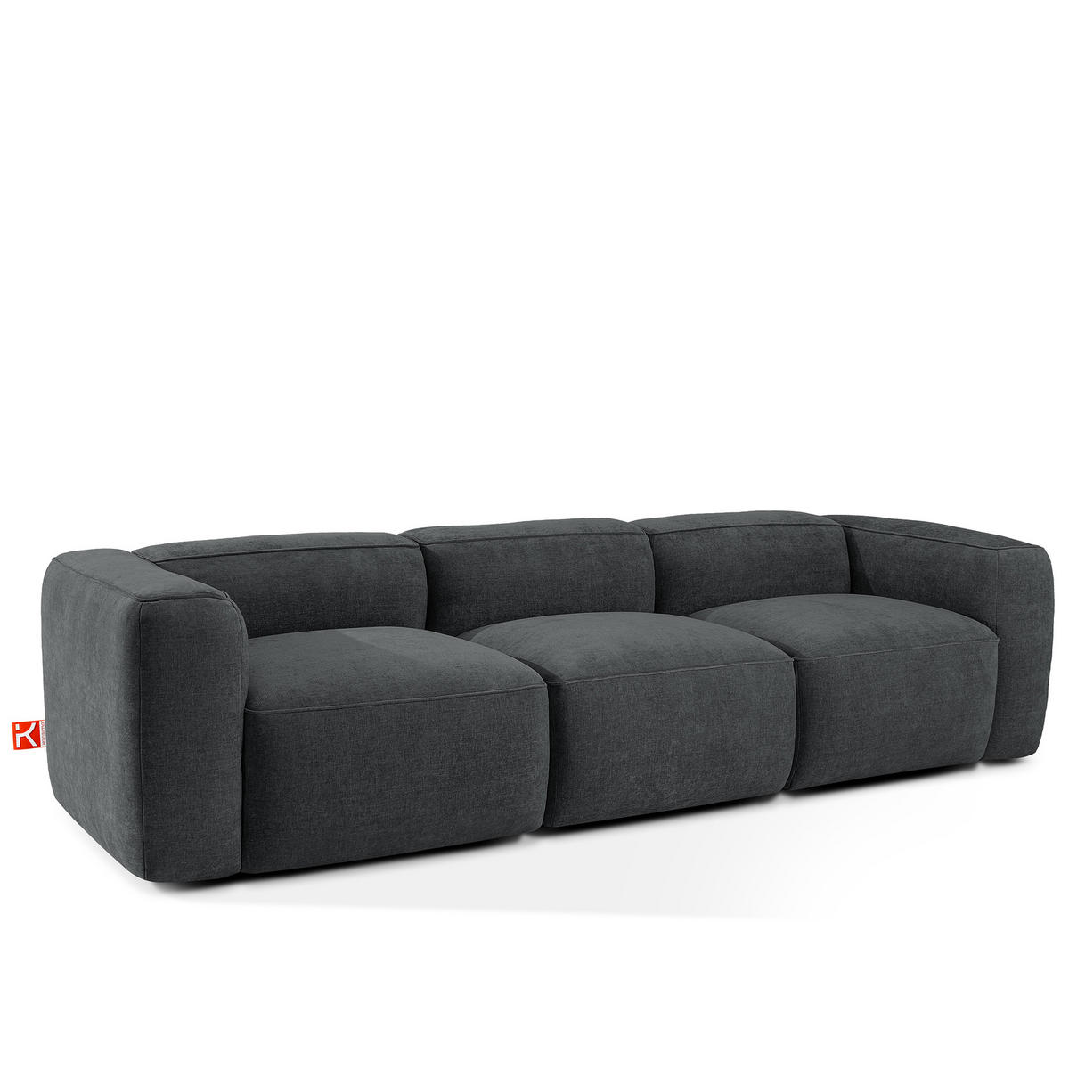 3-SITZER SOFA FUBBO, Anthrazit - Anthrazit, Holz/Holzwerkstoff (290/73/96cm) - KONSIMO®