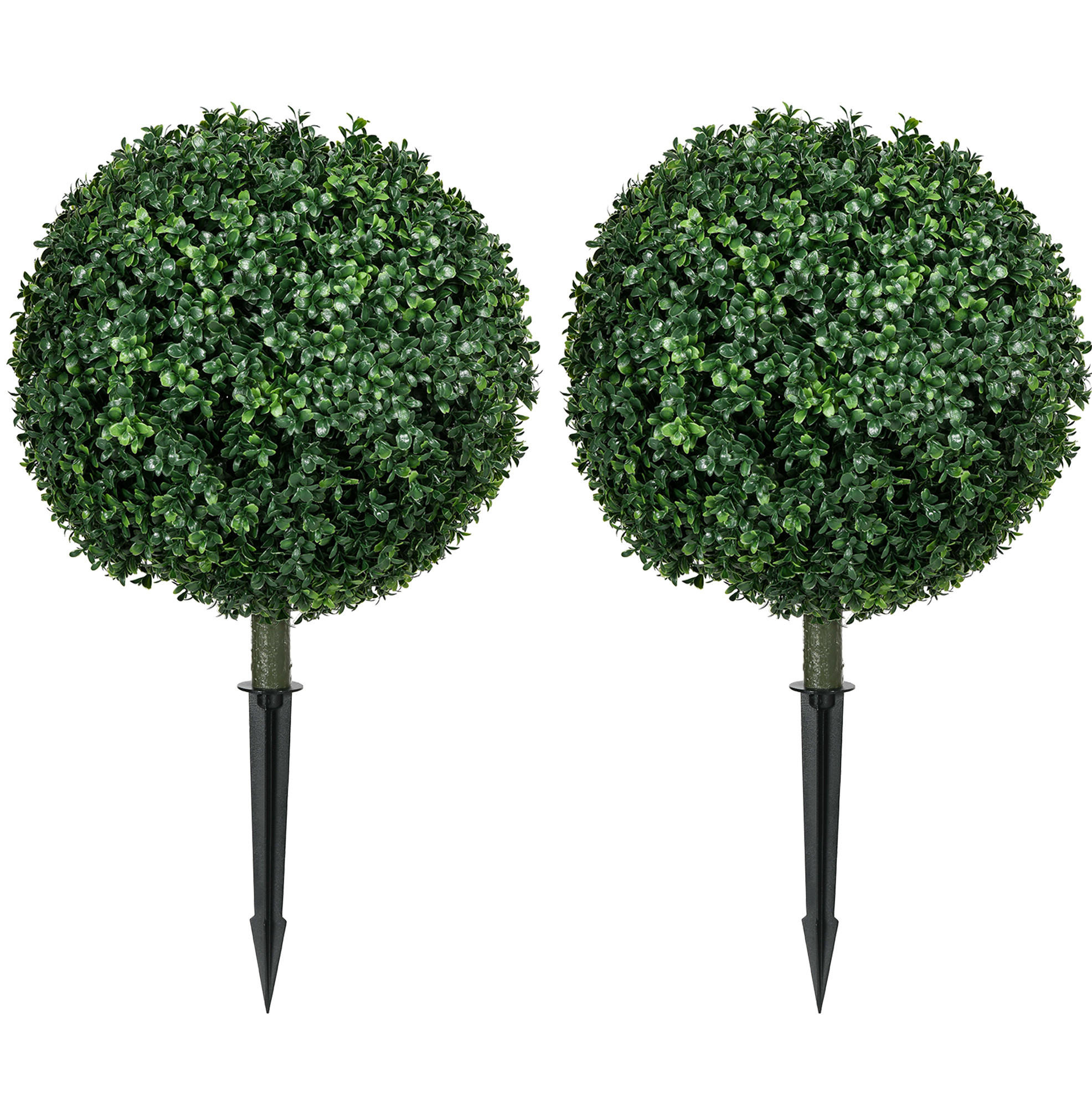 KUNSTPFLANZEN 2er-Set 40/40/70 cm gruen aus Kunststoff mit UV-Schutz - Grün, Kunststoff (70cm) - OKWISH