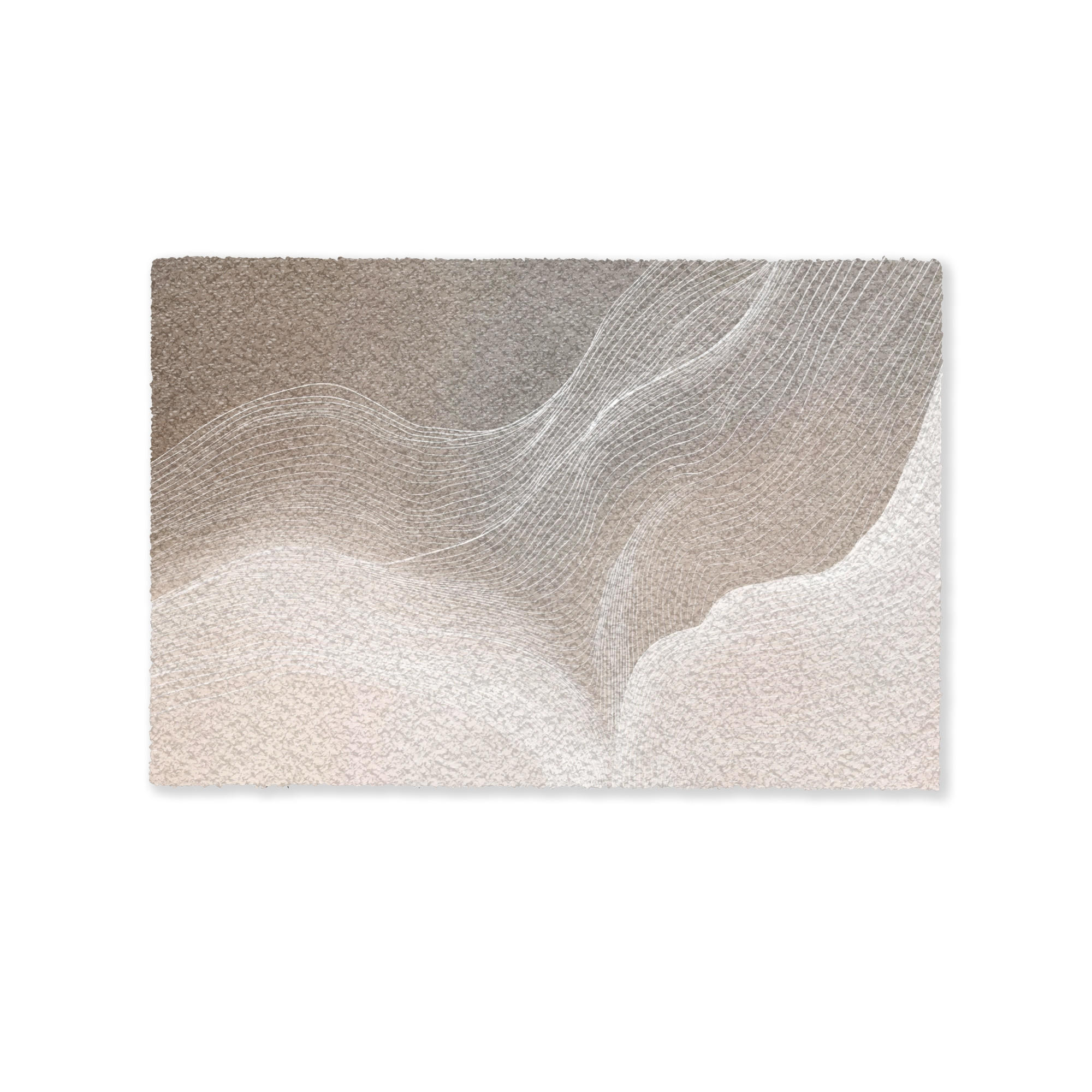 FUSSMATTE Wellenlinien - Luftströme - Harmonisch 60x40 cm - Beige, Kunststoff (60/0.4cm) - MuchoWow