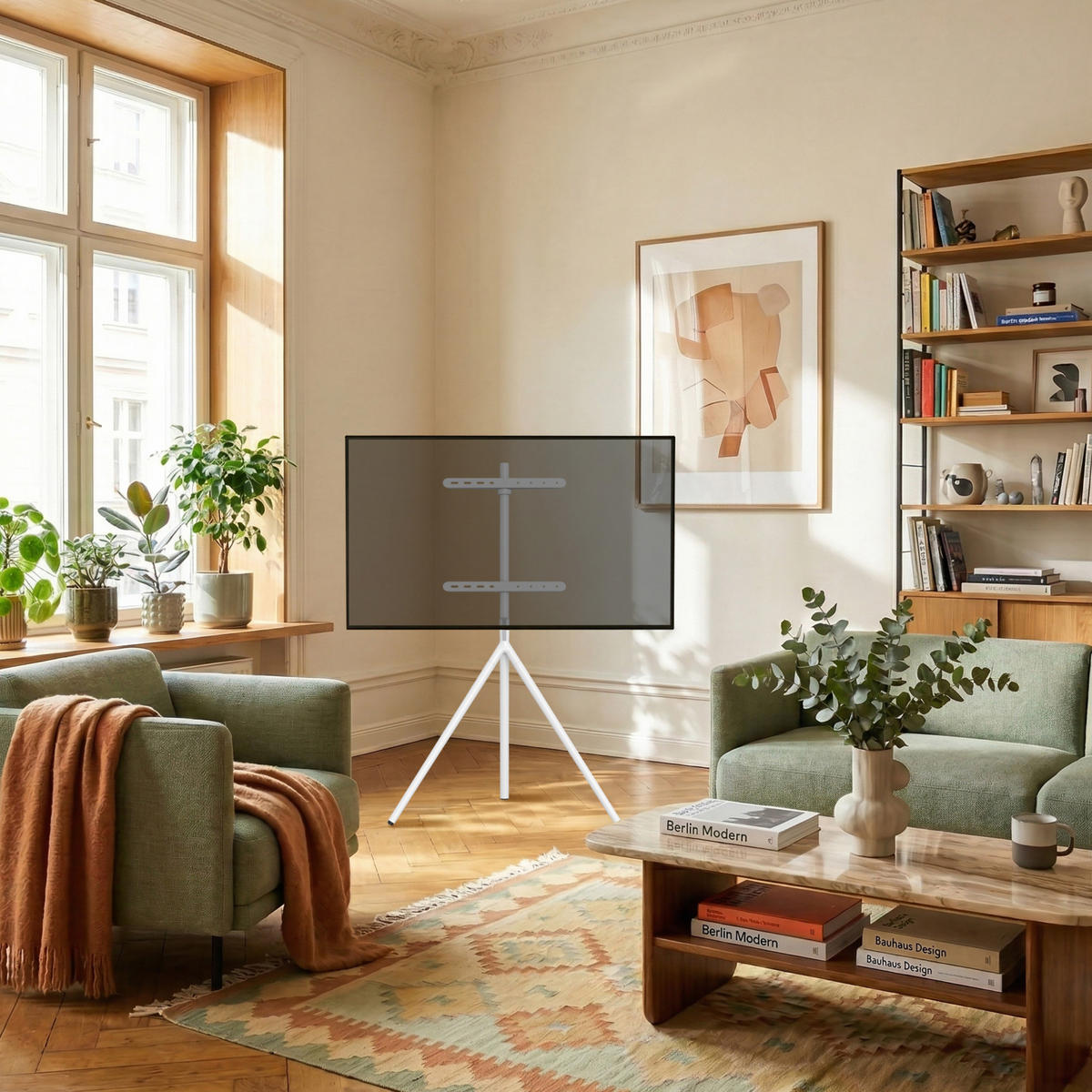 TV-HALTERUNG Valle - Weiß, Kunststoff/Metall (85.5/137/46.5cm) - pro.tec