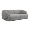 4-SITZER-SOFA Strukturstoff Stoff Grau - Hellgrau/Schwarz, Kunststoff/Textil (232/81/98cm) - Makamii