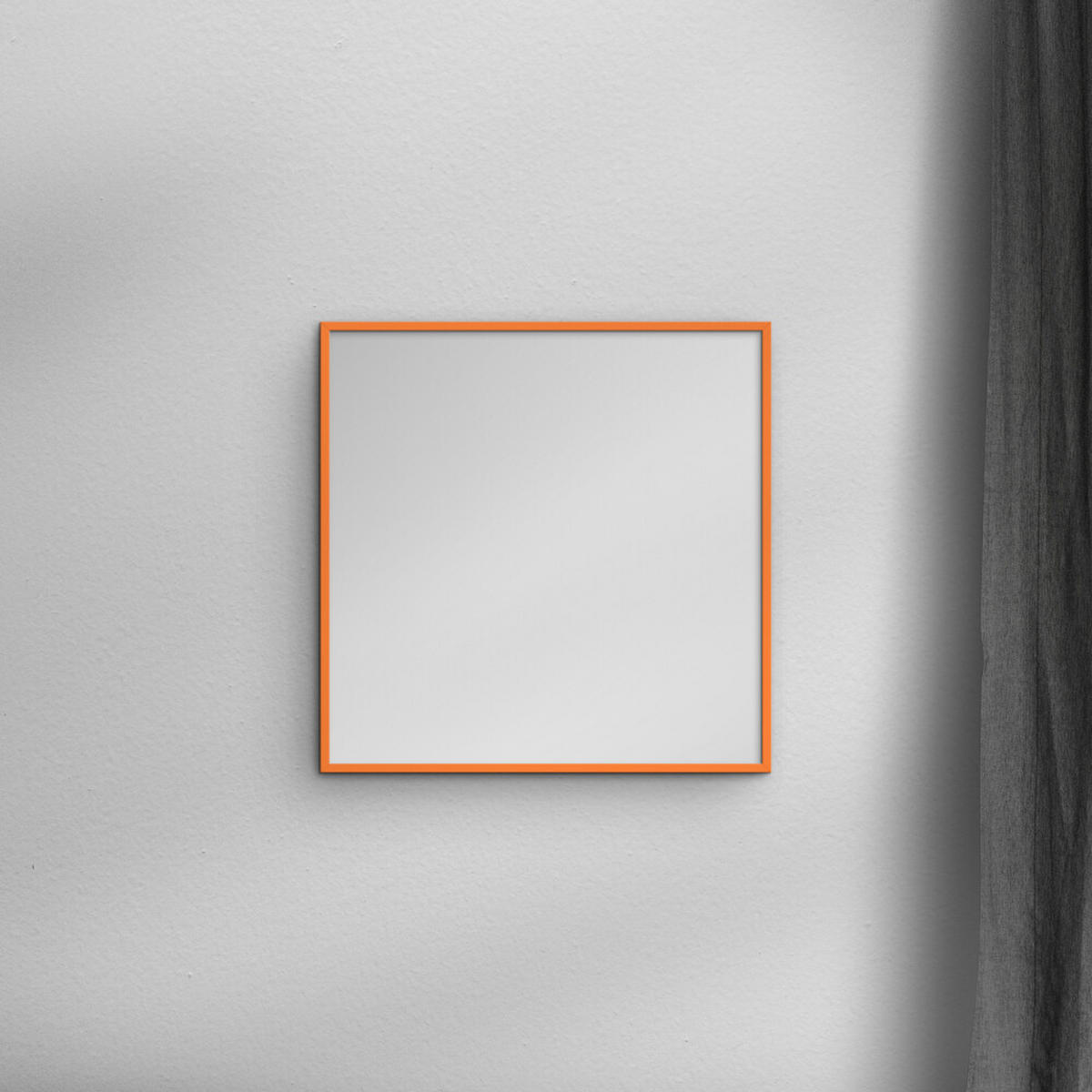 SPIEGEL - Orangenfarbenes Holz - Orange, Holz/Papier (70/70/2cm) - Poster&Frame