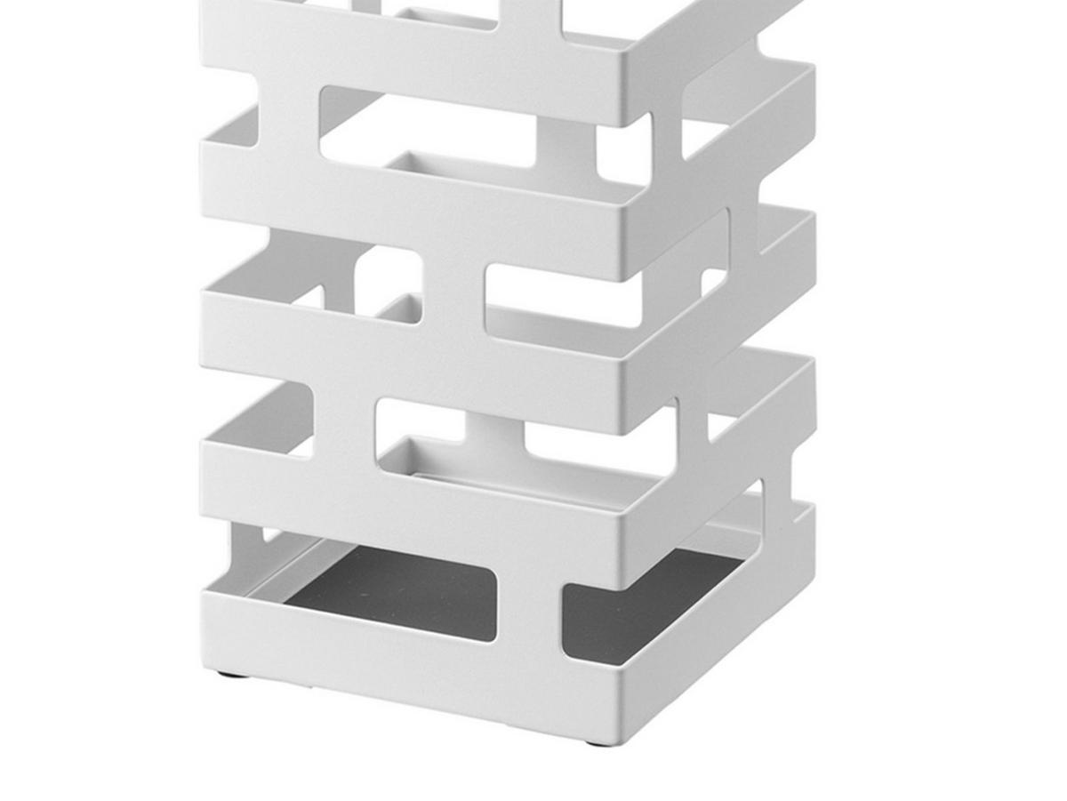 SCHIRMSTÄNDER Brick weiß 15/43/15 cm - Weiß, Metall (15/43/15cm) - Yamazaki