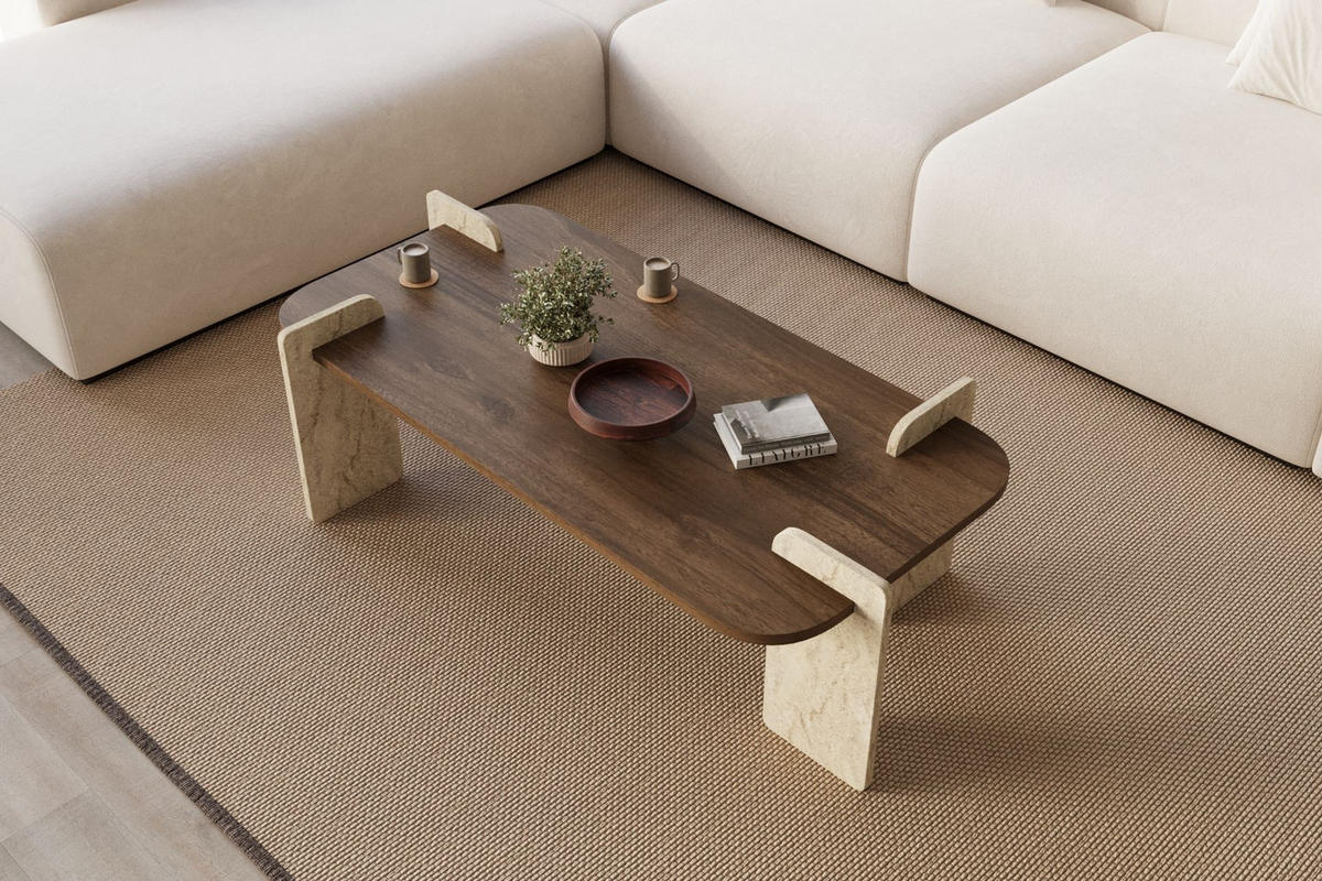 COUCHTISCH Leapiri Braun - Braun, Holz (60/120/35cm) - Habitat Garten