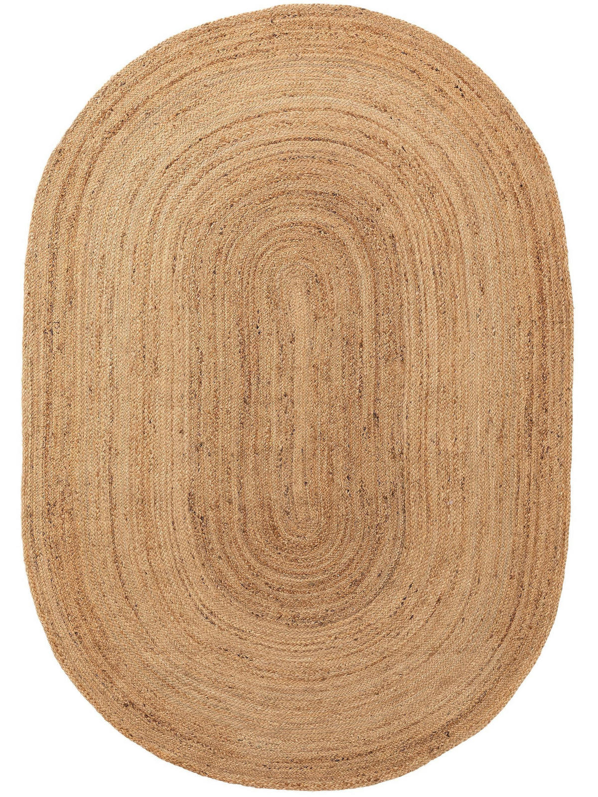 JUTETEPPICH oval Jutta Hellbraun 160x230 cm - Hellbraun, Textil (160/230cm) - benuta Pure