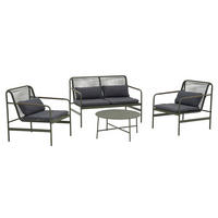 GARTENMÖBEL 4-Sitzer, Grün - Grün, Textil - Oviala