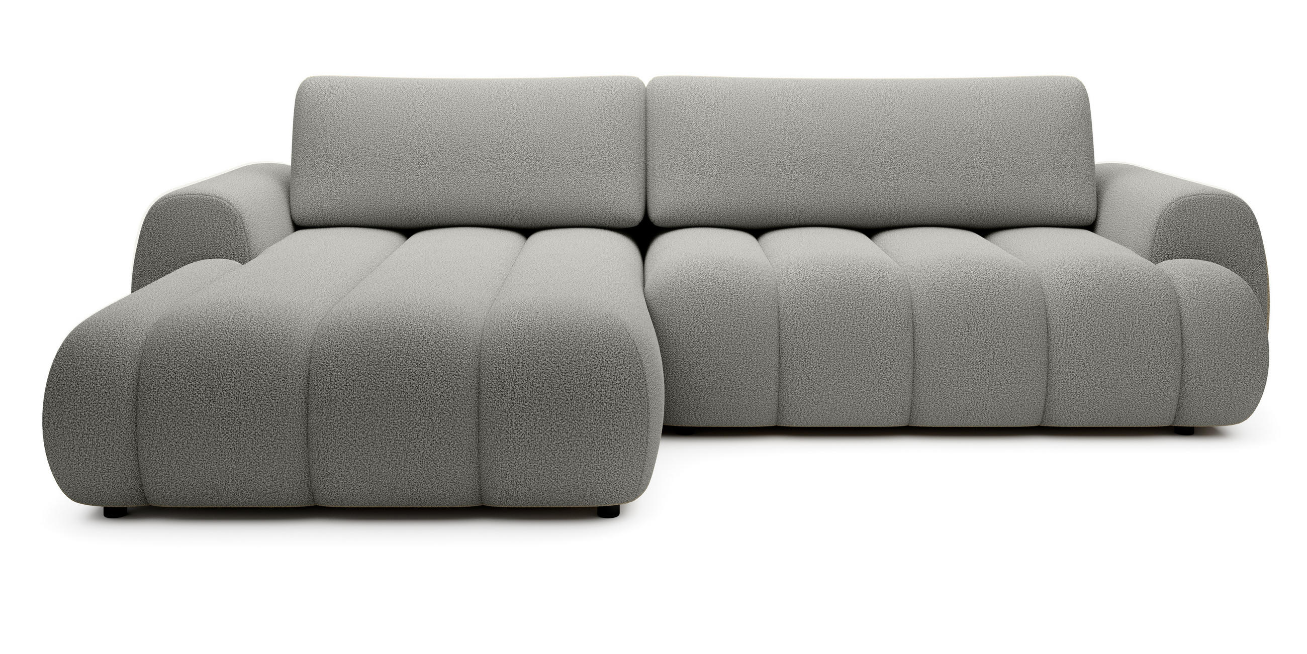 ECKSOFA mit Bettkasten Puro 270 cm, Links, Hellgrau - Hellgrau, Holz (272/168cm) - Emporius
