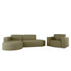 SOFASET Palma In Scala - Opal, Holzwerkstoff/Textil (236/78/165cm) - Fun Möbel