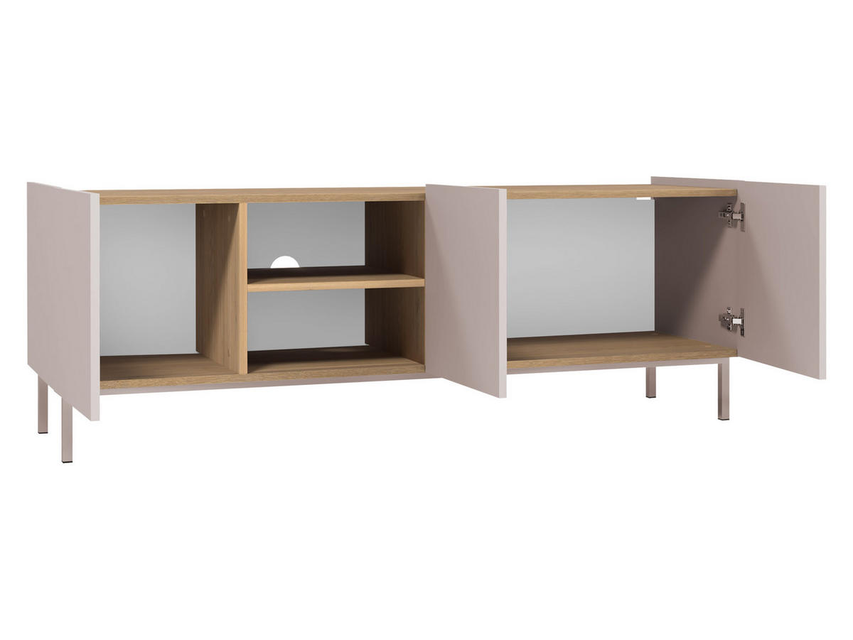 TV-SCHRANK System 77 - Kaschmir, Holzwerkstoff/Metall (153/55/44cm) - MIRJAN24