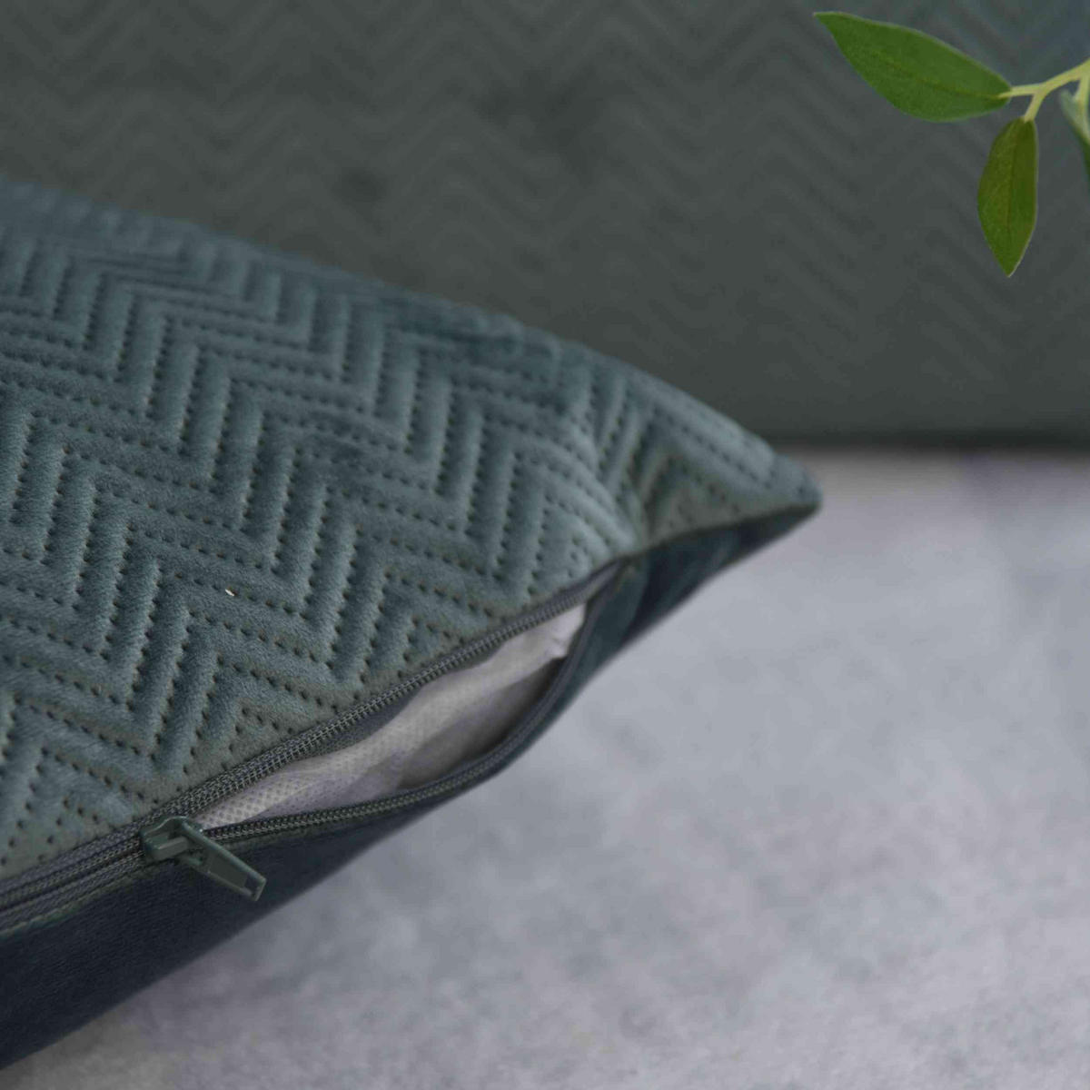 DEKOKISSEN Greta 45x45 cm Grün - Grün, Textil (45/45cm)