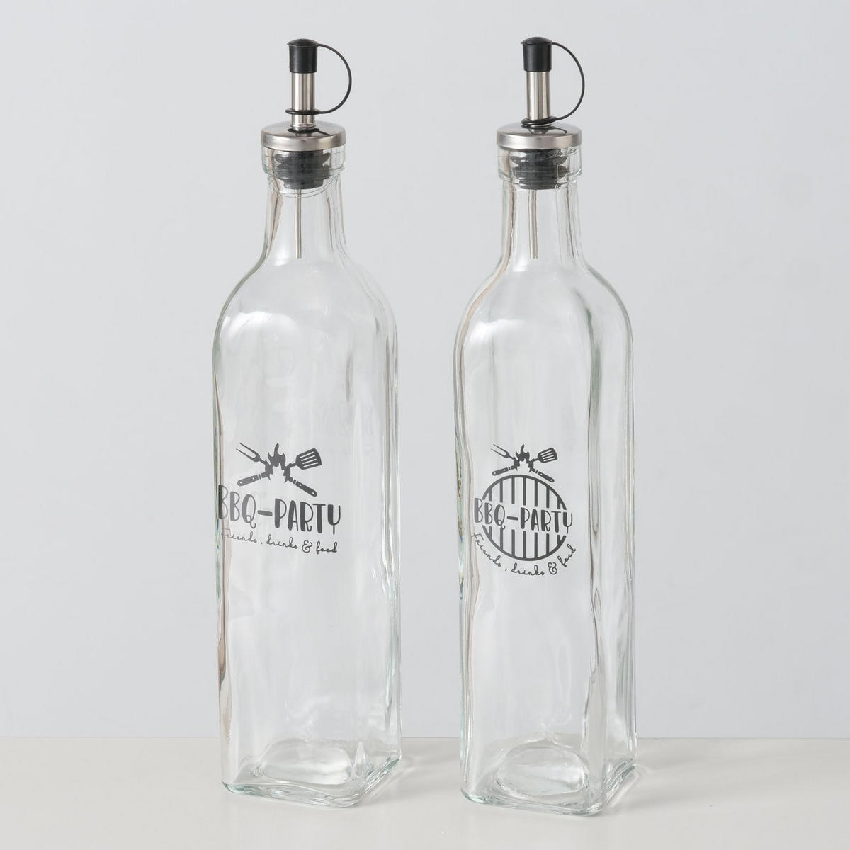 DRESSINGFLASCHEN BBQ 500 ml 2er-Set - Transparent, Glas (6/29.2/6cm) - Boltze Home
