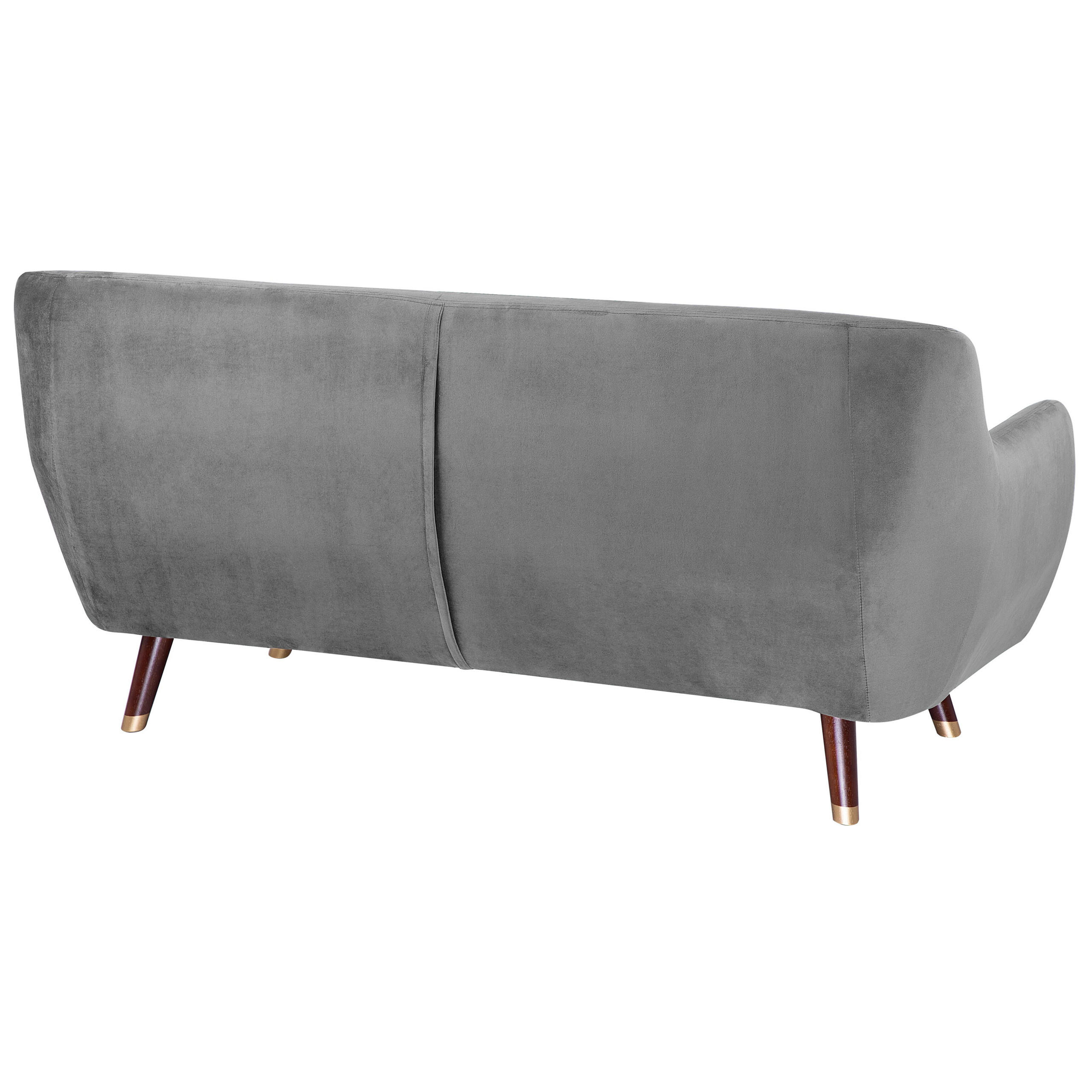 Beliani 3-Sitzer-Sofa Grau 188x84x85 cm