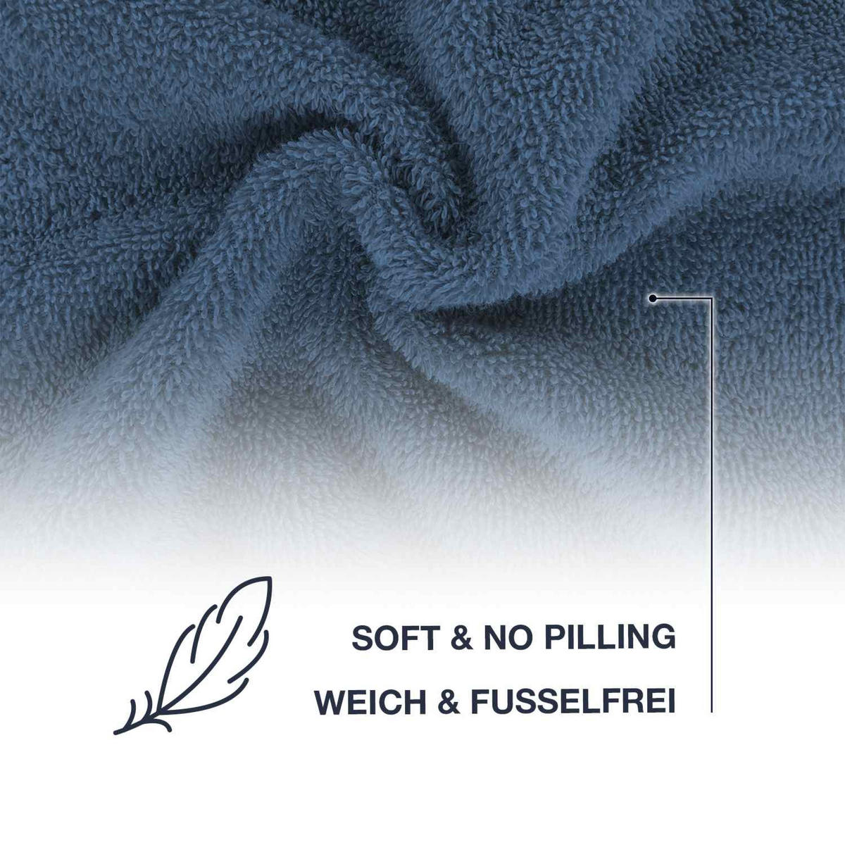 DUSCHTUCH JASMINA WEICH - Blau, Textil (70/140cm) - WohnDirect