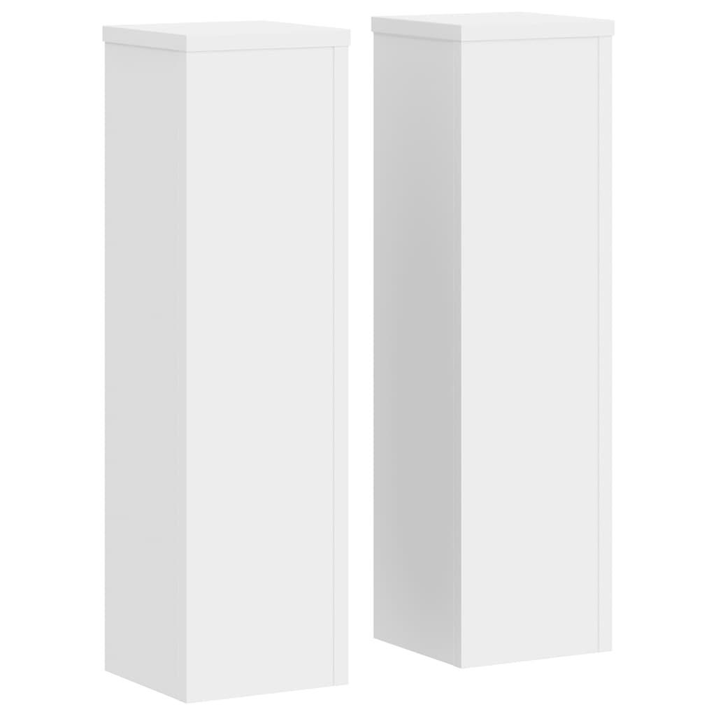 PFLANZENSTÄNDER 2er Set Weiss 17/17/60 Cm Holzwerkstoff - Weiß, Holzwerkstoff (17/60/17cm) - vidaXL