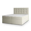 BOXBETT PALMA 160x200 cm mit Matratze und Topper, H2+H3 - Creme - Creme, Holz (160/200cm) - MASSENO