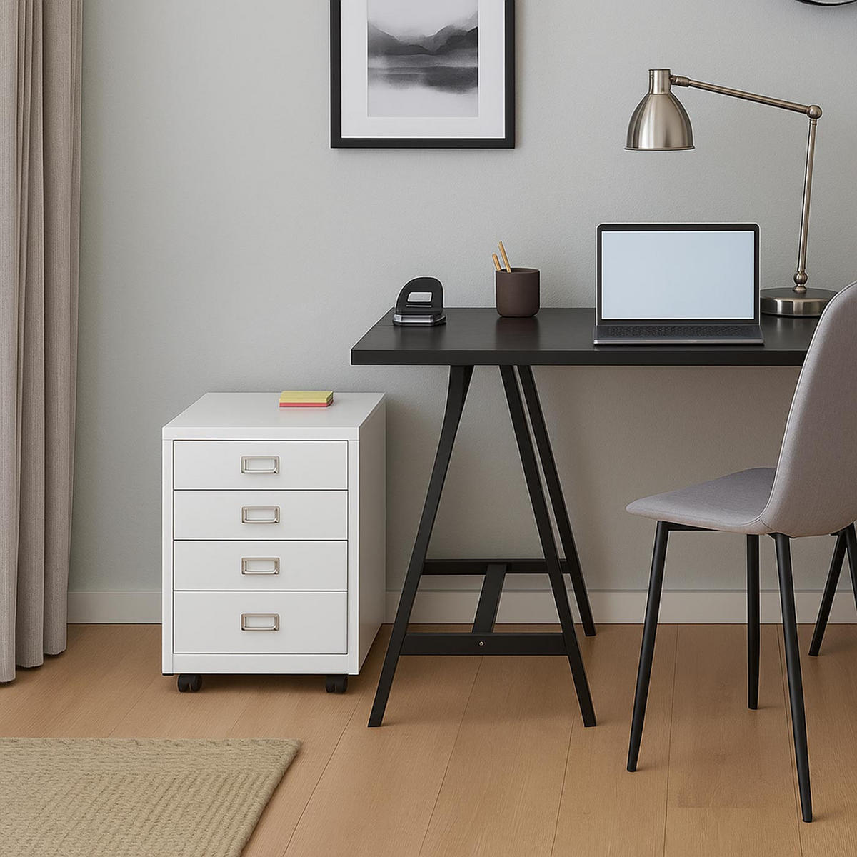 ROLLCONTAINER Weiß - Weiß, Metall (40/55/41cm) - MCW