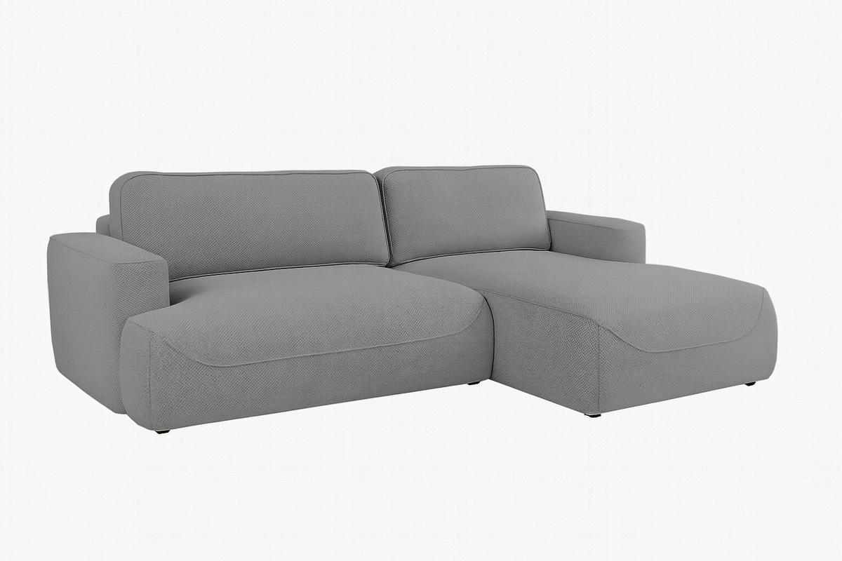 ECKSOFA LUNA mit Bettkasten und Schlaffunktion, Dunkelgrau - Dunkelgrau, Textil (271/195cm) - KS Home Concept