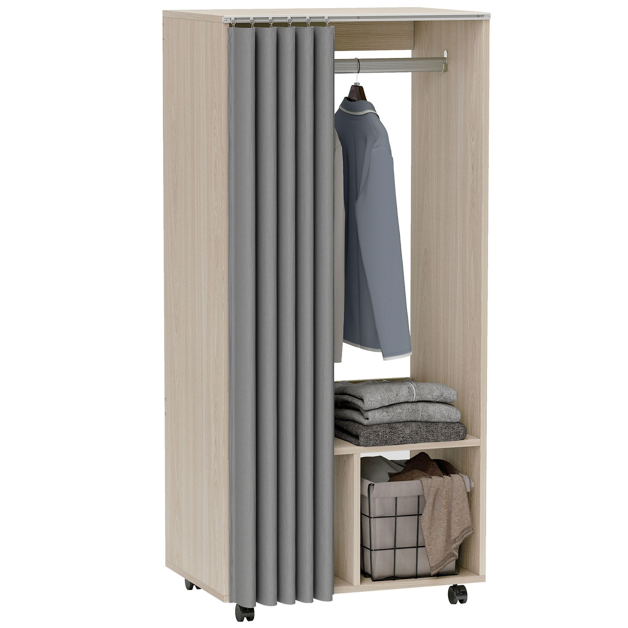 ComfortXL Kleiderschrank Natur 40x128x60 cm