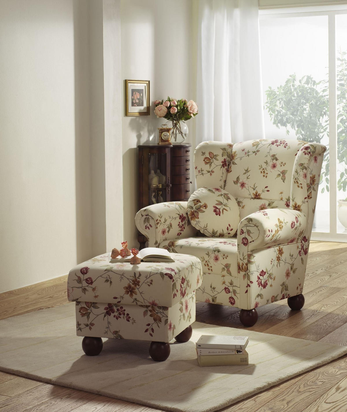 HOCKER Kasha Bezug Flachgewebe Buche nussbaum dunkel / weiß - Wengefarben/Naturfarben, Kunststoff (54/48/54cm) - 58aufmkessel