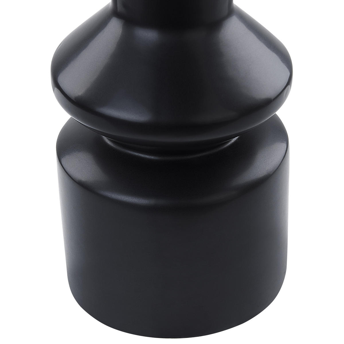 BLUMENVASE Dolomit schwarz Peania - Schwarz, Keramik (30cm) - Beliani