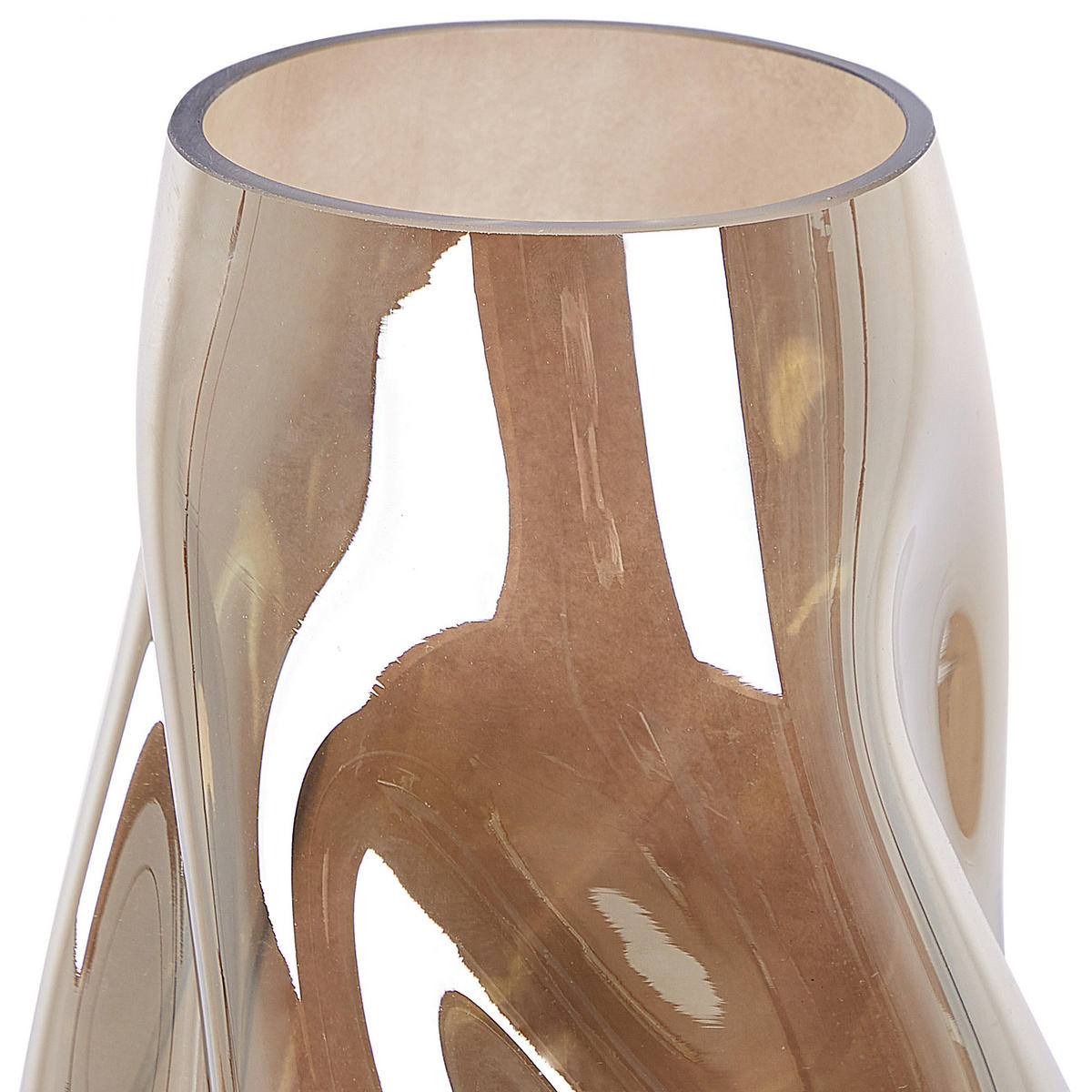BLUMENVASE Glas braun Imeros - Braun, Glas (27cm) - Beliani