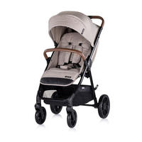 KINDERWAGEN Ultera beige klappbar Korb Federung Hinterradbremse Gurt - Beige, Metall (75/56/102cm) - Chipolino