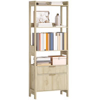 REGAL DE-15559 60/30/160 cm, 4 offene Fächer Naturholz - Naturfarben, Holzwerkstoff (60/160/30cm) - ComfortXL