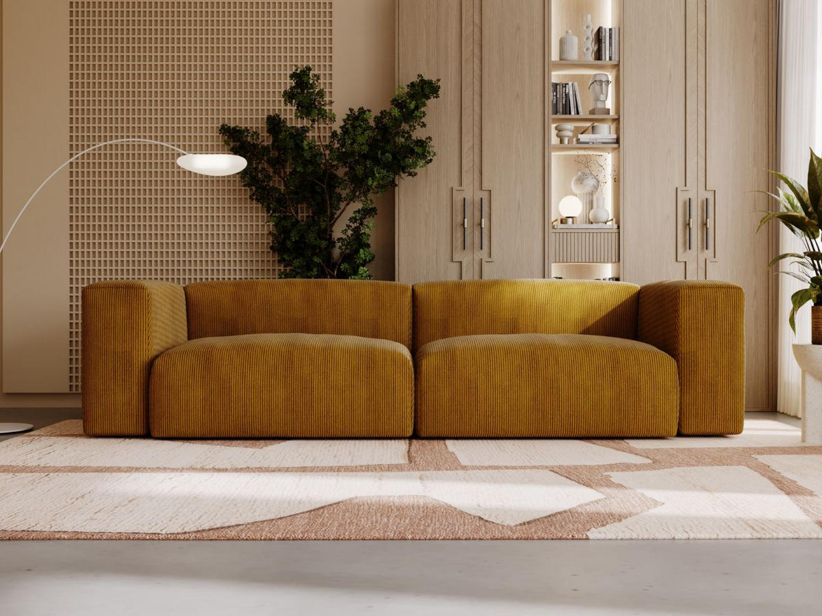 SOFA 240/85/80 Braun Landi - Schwarz/Braun, Kunststoff/Textil (240/85/80cm) - Graingold