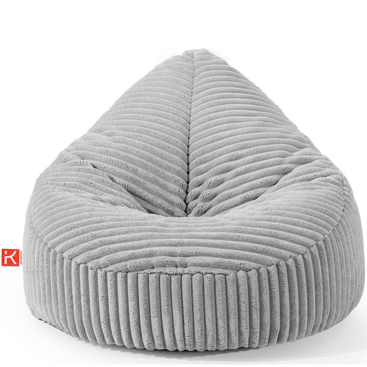 SITZSACK COSMO II aus Kordstoff , Hellgrau - Hellgrau, Textil (85/80/85cm) - KONSIMO®