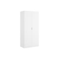 KLEIDERSCHRANK - 81 cm x 52 cm - Holz, Platte - Weiß LISTOWEL - Weiß, Holz (81/184/52cm) - Vente-Unique