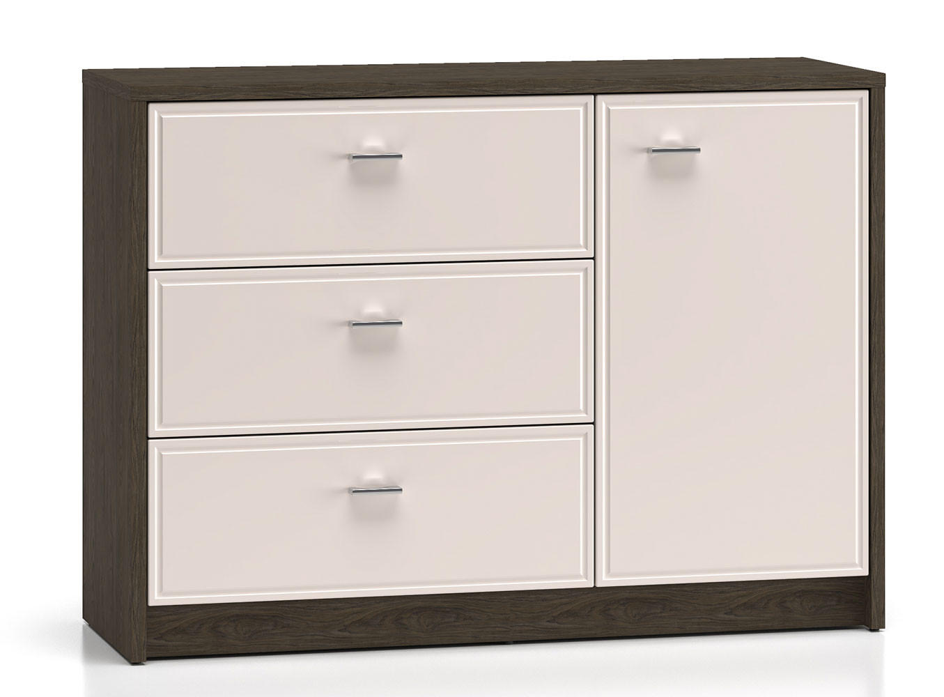 Feldmann-Wohnen Kommode Eiche, Creme 117x85x40 cm