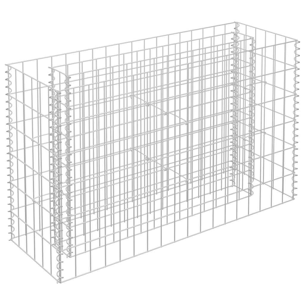 GABIONEN-HOCHBEET Verzinkter Stahl 90x30x60 cm - Silberfarben, Metall (90/60/30cm)